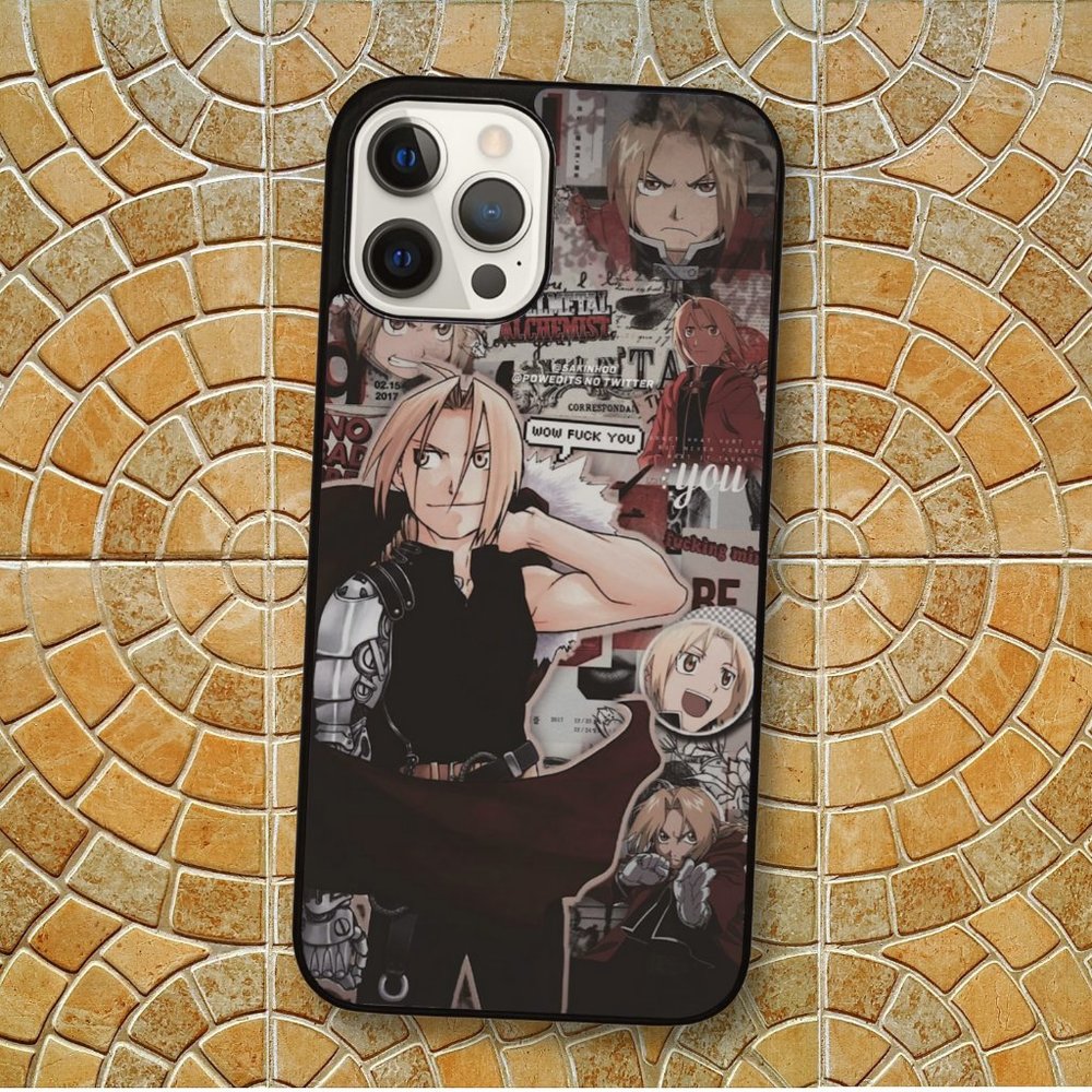 Edward Elric Fullmetal Alchemist Collage Manga Anime iPhone Case